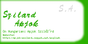 szilard apjok business card